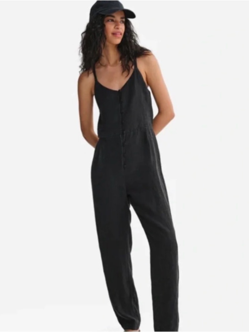 Mate The Label Linen Tank Jumpsuit